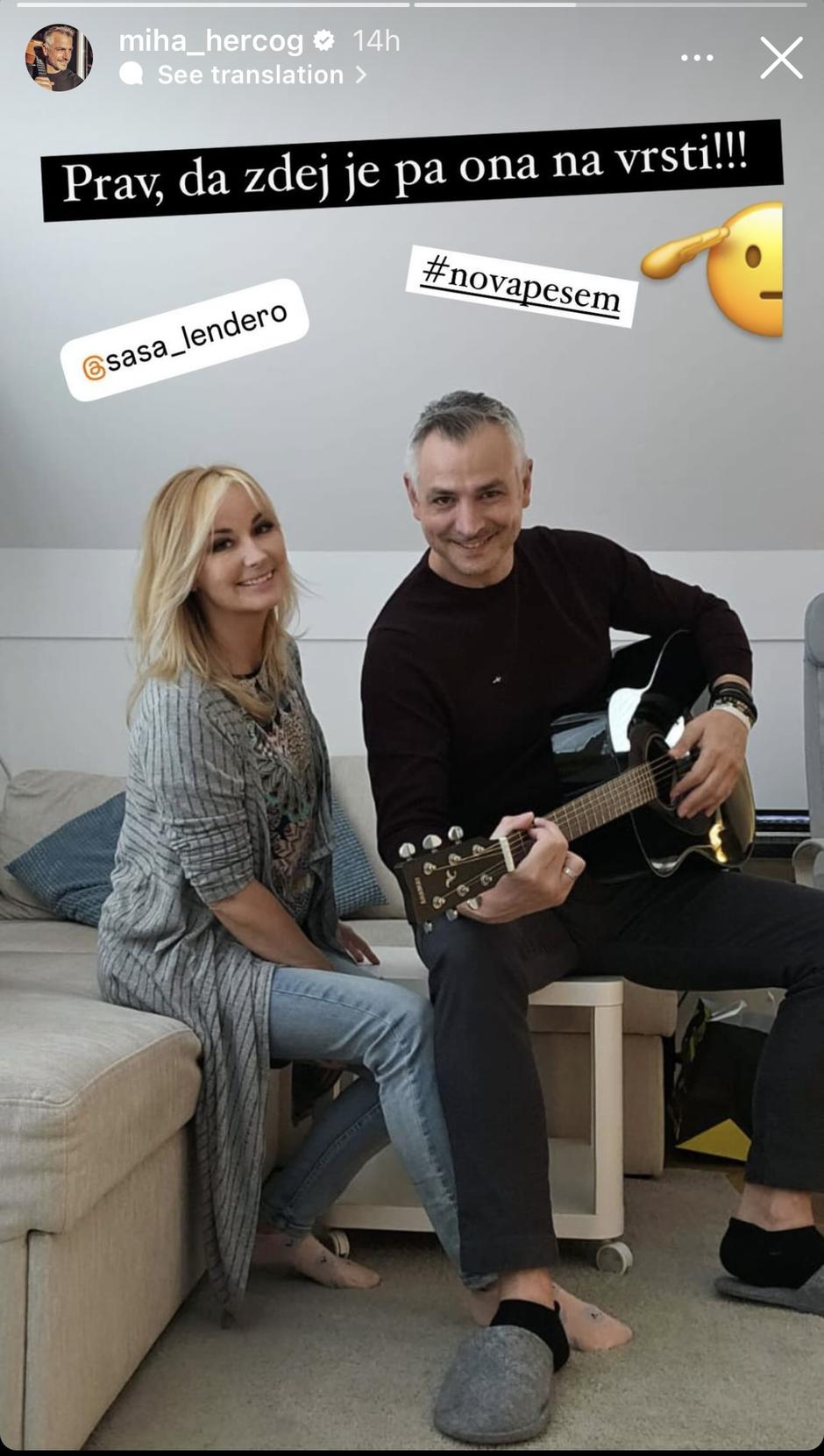 Saša Lendero in Miha Hercog | Avtor: instagram