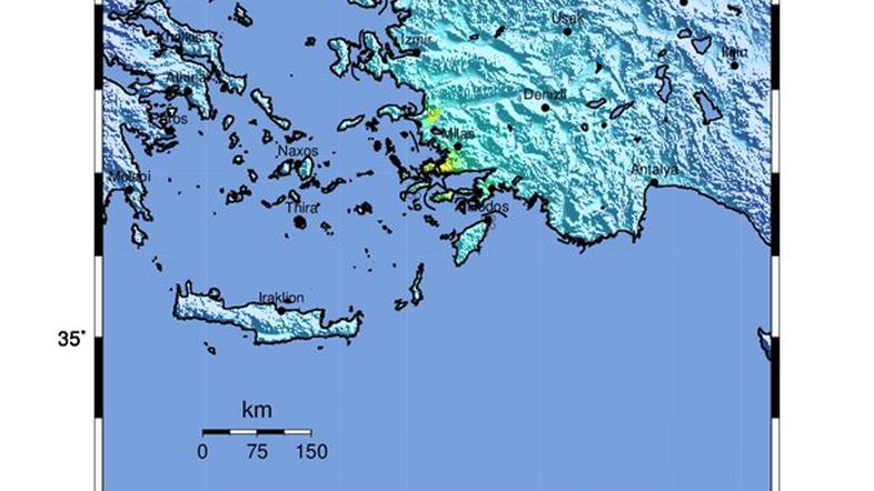 Potres v Egejskem morju
