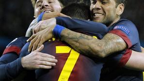 Messi Villa Alves Barcelona AC Milan Liga prvakov osmina finala