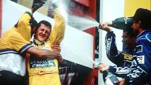 Michael Schumacher Benetton Ford 1992 VN Belgije Spa prva zmaga
