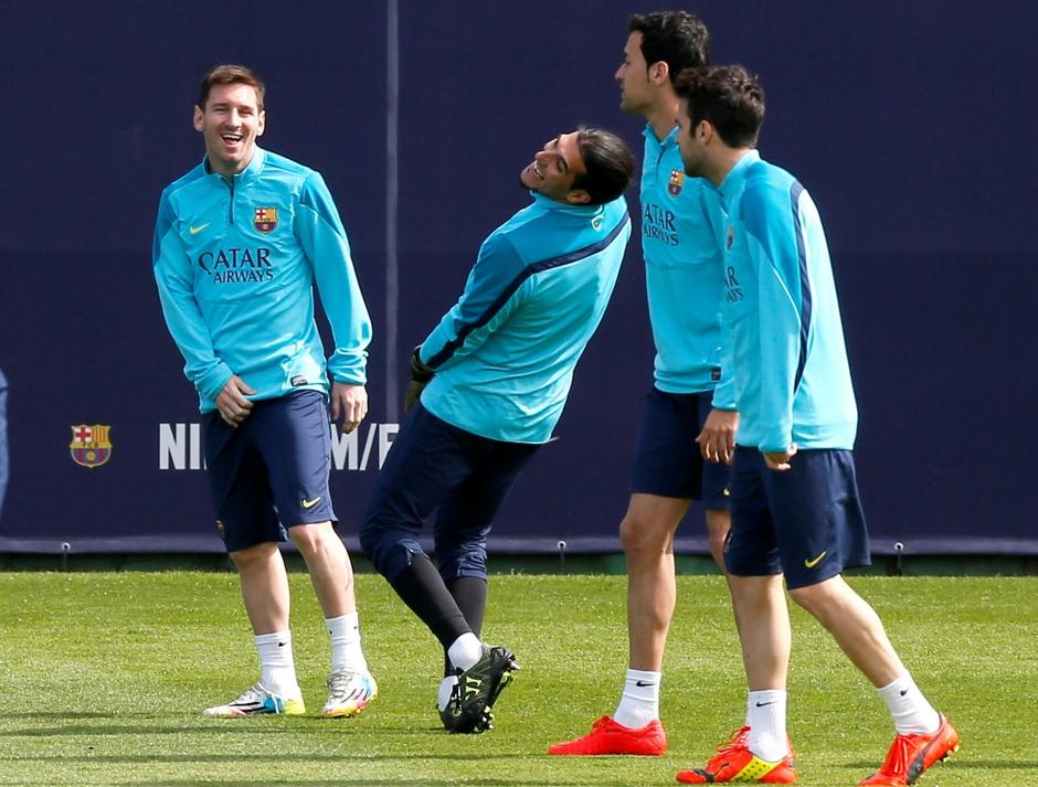 Messi Pinto Fabregas Busquets Barcelona Celta Vigo Liga BBVA Španija prvenstvo | Avtor: Reuters