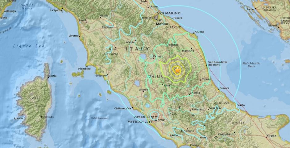 potres italija | Avtor: US Geological Survey