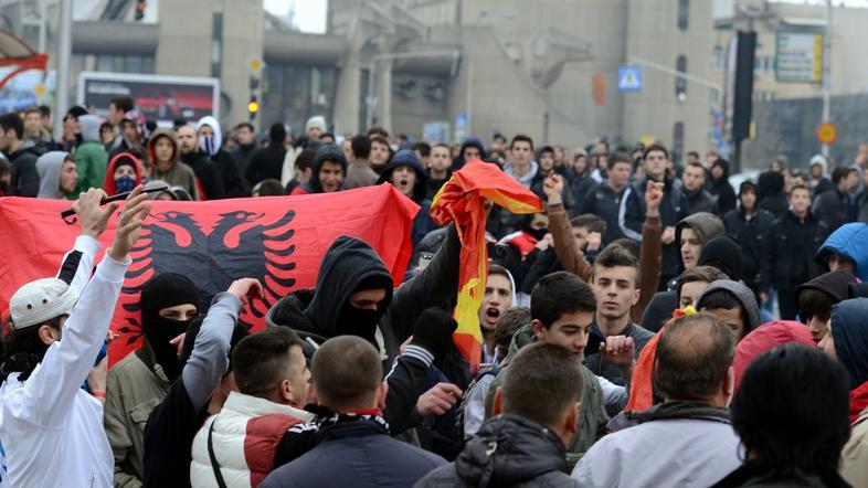 Skopje, policija, protestniki