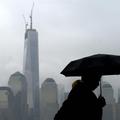 Jersey City New Jersey Manhattan stolpnice dežnik dež