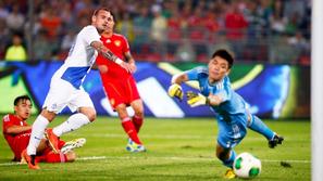 Sneijder Kitajska Nizozemska Stadion delavcev Peking