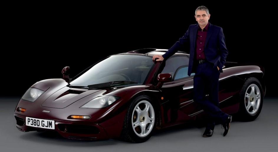 Rowan Atkinson in mclaren F1