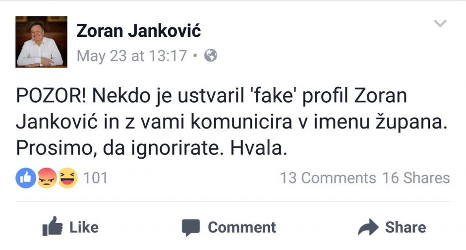 Zoran Janković | Avtor: Facebook
