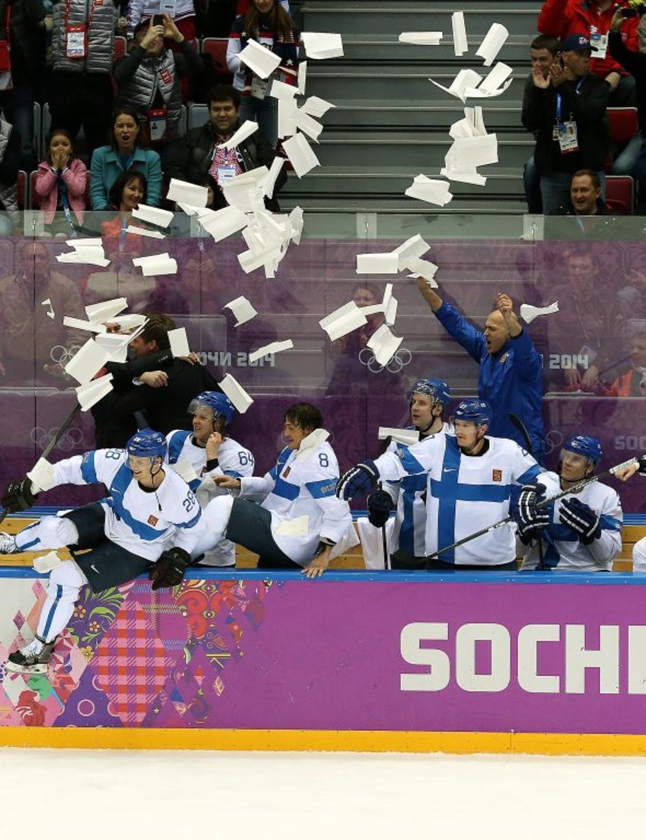 (Finska - ZDA) olimpijske igre hokej soči | Avtor: EPA