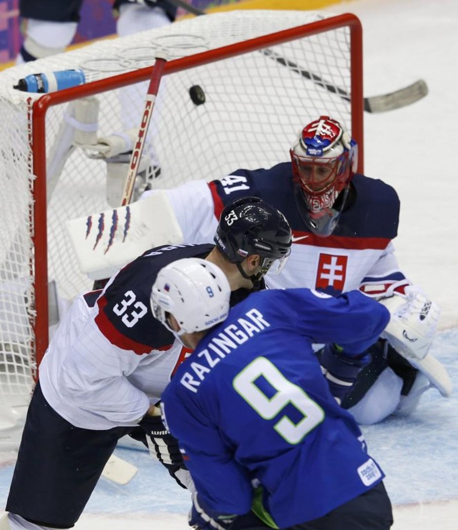 tomaž razingar gol slovenija slovaška olimpijske igre hokej soči | Avtor: Reuters