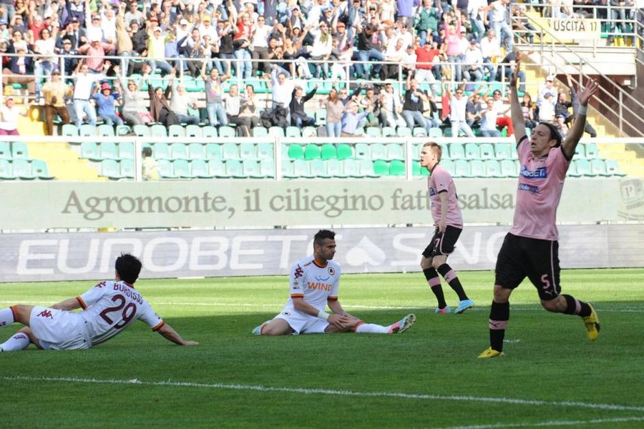 Iličić Barreto Burdisso Palermo AS Roma Serie A Italija liga prvenstvo | Avtor: EPA