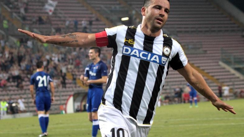 sport 07.01.14. Antonio Di Natale, nogometas, Italian forward of Udinese, Antoni