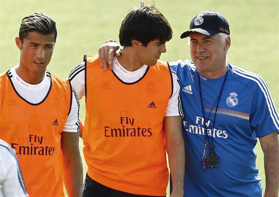 Ancelotti Ronaldo Kaka Real Madrid priprave Valdebebas trening | Avtor: EPA