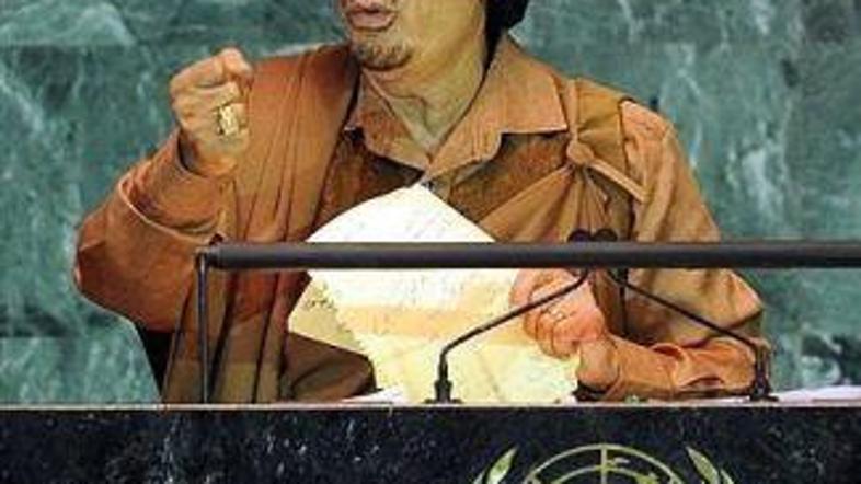 Gadafi pogosto razburja mednarodno javnost. Tudi z nedavnim govorom na Generalni