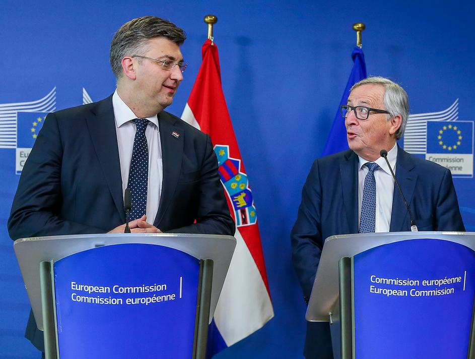 Andrej Plenković Jean Claude Juncker