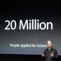 Apple Inc CEO Tim Cook talks about the iTunes Festival with the number of people