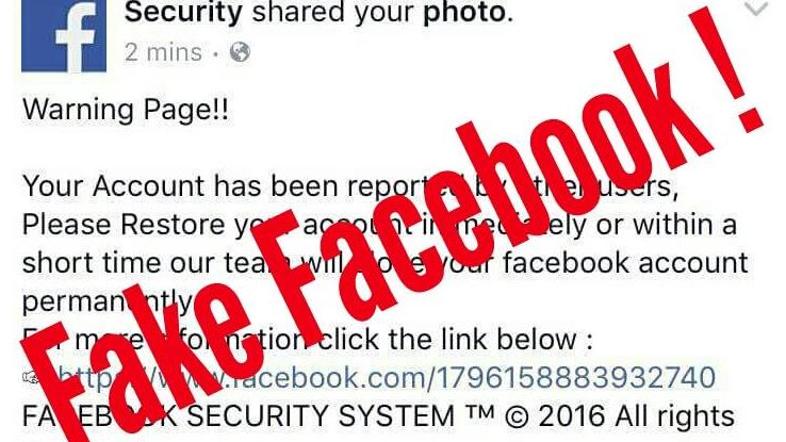 Facebook lažno opozorilo