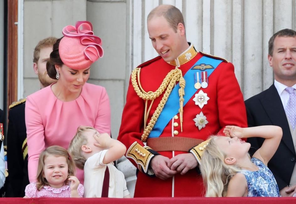 Princesa Charlotte in princ Charles na rojstnem dnevu Elizabete II.