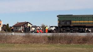 prometna nesreča vlak avtomobil