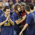 Abidal Xavi Puyol Pique Iniesta Barcelona Malaga Liga BBVA Španija prvenstvo