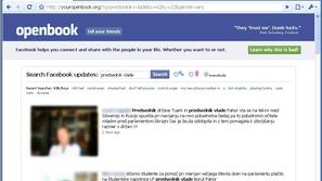 Prek Openbooka si lahko statuse članov Facebooka ogledujete, tudi če v omrežje s