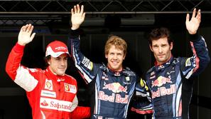 Sebastian Vettel Fernando Alonso Mark Webber Red Bull Ferrari kvalifikacije