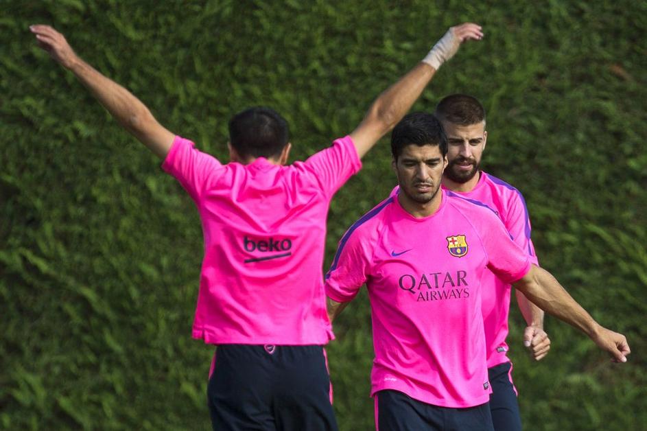 Pique Luis Suarez Barcelona prvi trening