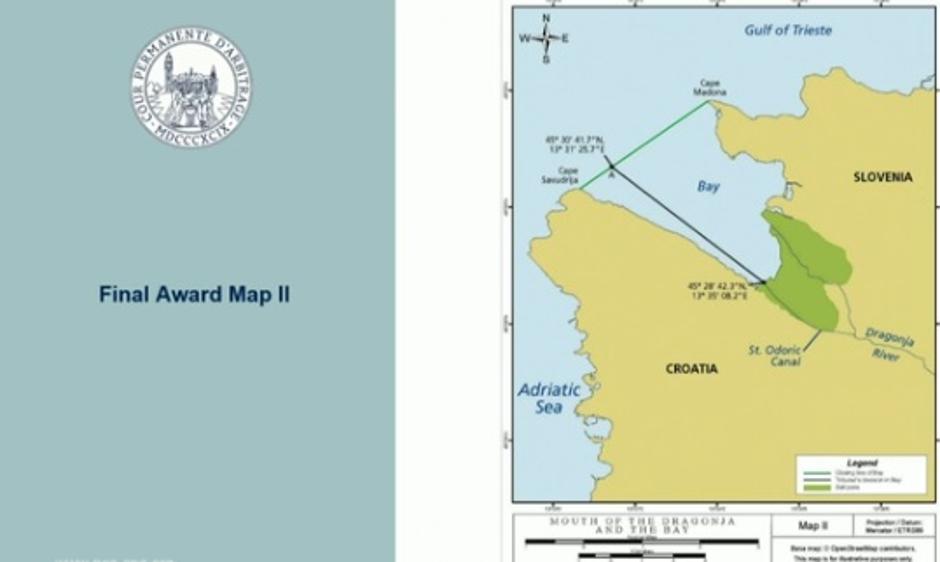 Zemljevid morske meje  | Avtor: Stalno arbitražno sodišče - PCA