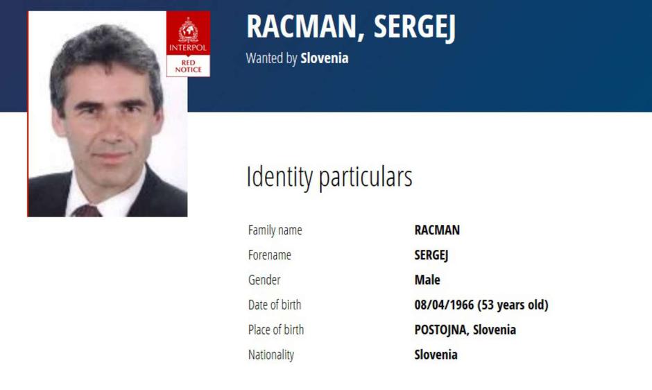tiralica Sergej Racman | Avtor: Interpol