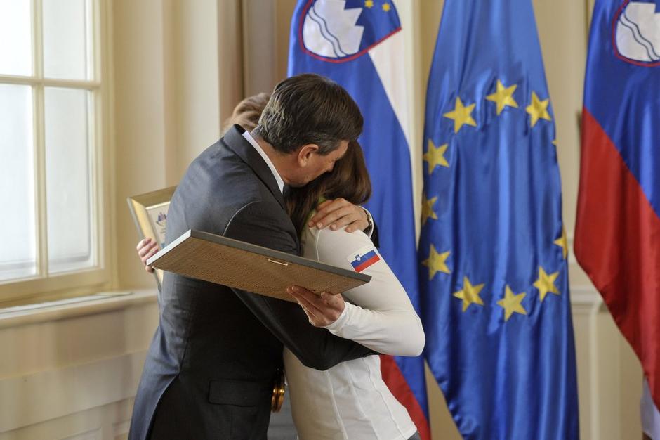 sprejem olimpijcev predsedniška palača Borut Pahor Tina Maze | Avtor: Anže Petkovšek