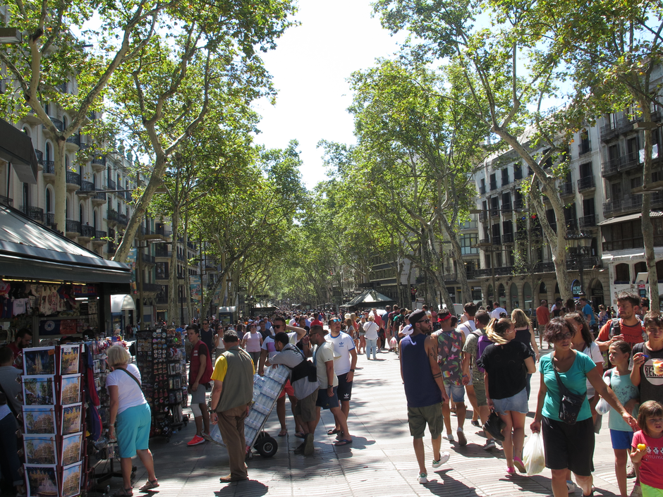 Kombi zapeljal med pešce v Barceloni | Avtor: EPA