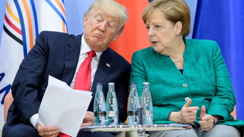Donald Trump in Angela Merkel