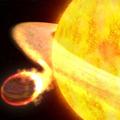 WASP-12b je od zvezde oddaljen le okoli 3,4 milijona kilometrov, kar je vsega 1/