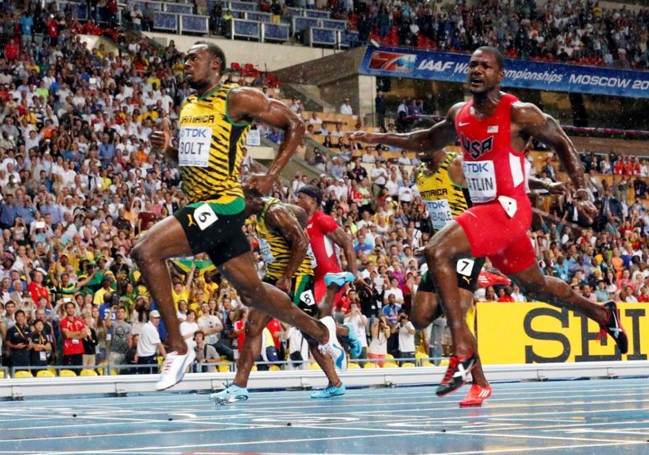 Bolt Jamajka SP v atletiki tek na 100 metrov sprint finale Gatlin