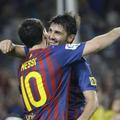 Lionel Messi David Villa Barcelona