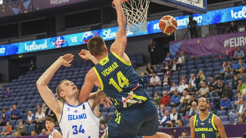 Gašper Vidmar Slovenija Islandija EuroBasket 2017