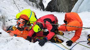 Reševanje gorskega reševalca na Norveškem