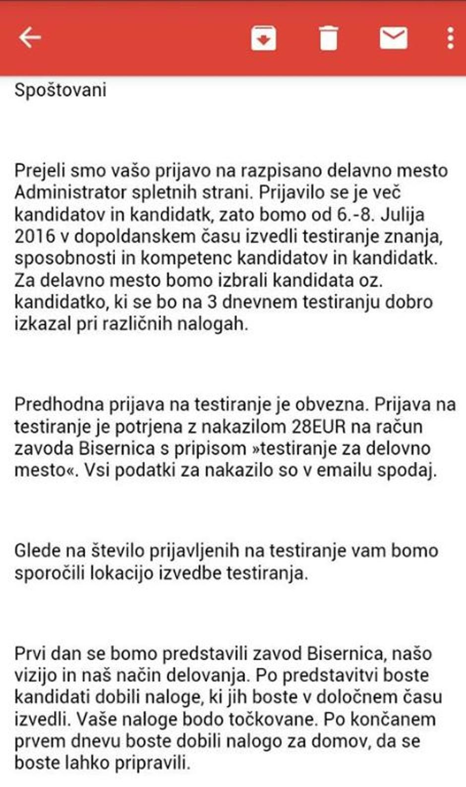 Sporočilo kandidatom | Avtor: zurnal24.si