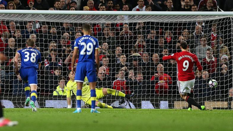 Zlatan Ibrahimović Manchester United Everton enajstmetrovka