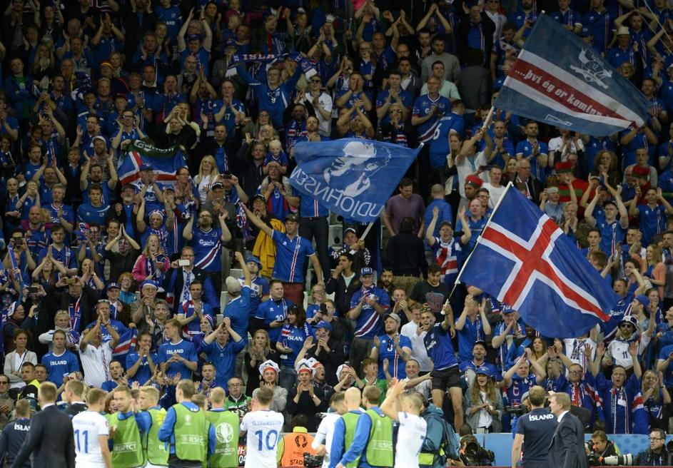 navijači Islandija Portugalska Euro 2016 Saint-Étienne Stade Geoffroy-Guichard