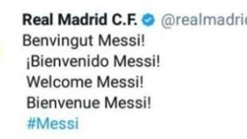Real Madrid Messi Twitter