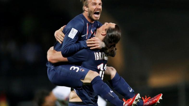 Beckham Ibrahimović Lyon Paris Saint-Germain PSG Ligue 1 Francija liga prvenstvo