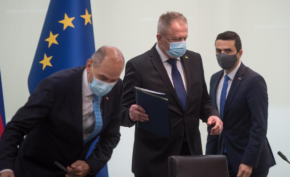 Janez Janša Matej Tonin Zdravko Počivalšek | Avtor: Anže Petkovšek