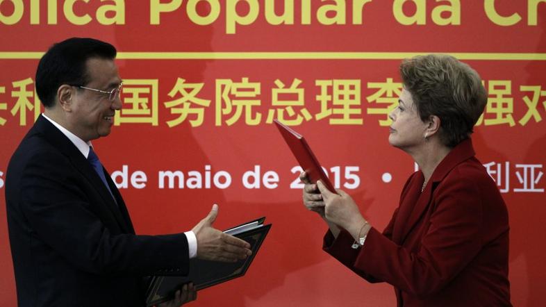 Li Keqiang in Dilmo Rousseff