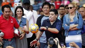 Maradona Džakarta Jakarta obisk nogomet legenda žoga