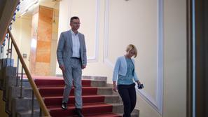 Marjan Šarec po sestanku predsednikov strank LMŠ, SD, SMC, SAB in DeSUS