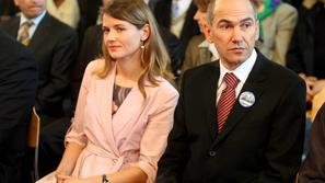 Janez Janša in Urška Bačovnik