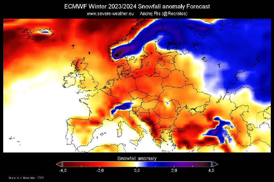 sneg Evropa zima 2023/24 | Avtor: Severe Weather Europe