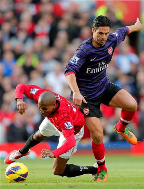 manchester united arsenal ashley young mikel arteta