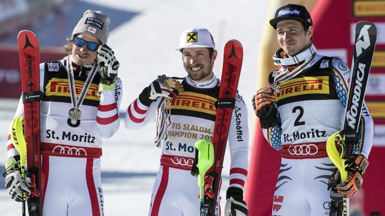 Feller Hirscher Neureuther slalom SP St. Moritz 