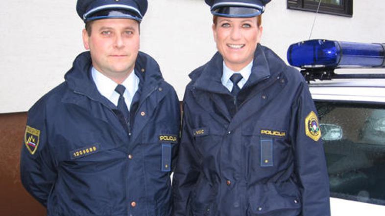 Policista Lucija Vidic in Sašo Kovač sta rešila življenje obupanemu 41-letnemu J